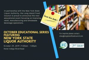 Long Island Food Council Educational Series flyer