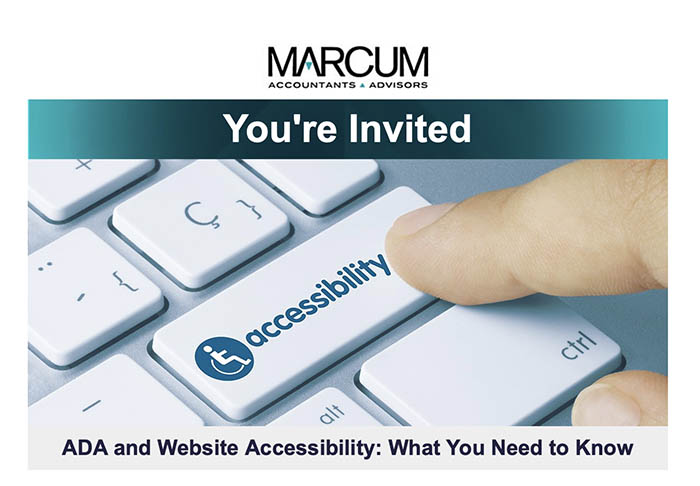 ADA Compliant Webinar flyer
