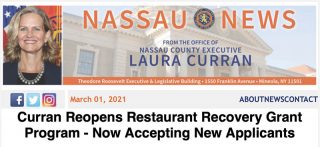 Curran Reopens Restaurant Recovery grant flyer