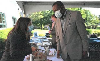 man at job fair